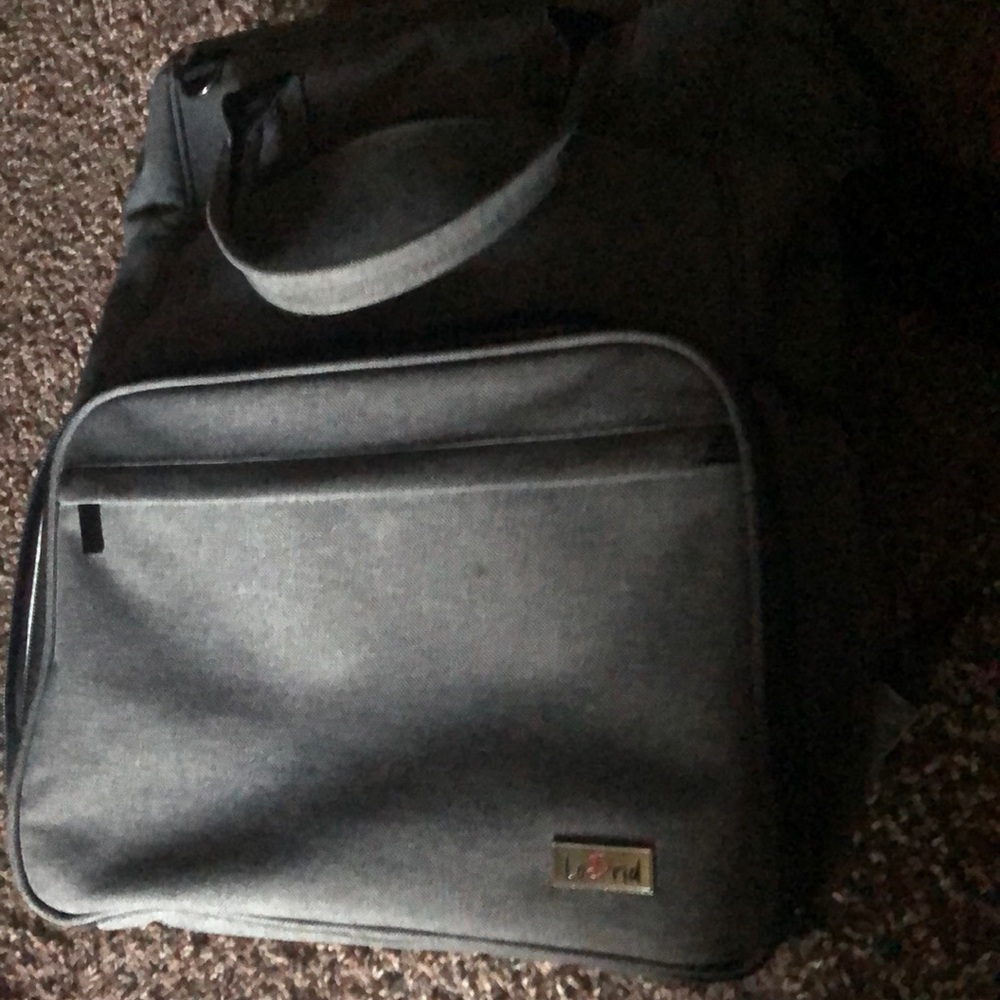 It’s a grey barely used diaper bag very sturdy and very tough